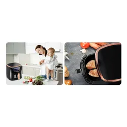 Frytkownica beztłuszczowa Air Fryer BERDSEN BD-652 5l Czarno-złoty