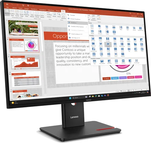 Monitor LENOVO ThinkVision T27-40 27" 1920x1080px IPS 120Hz 4 ms + Kamerka ThinkVision MC60