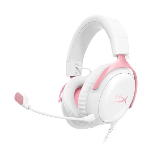 Słuchawki przewodowe z mikrofonem HyperX Cloud III Nauszne Biało-Różowe