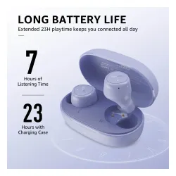 Słuchawki bezprzewodowe Tozo Agile Solo Dokanałowe Bluetooth 5.3 Fioletowy