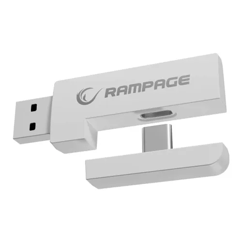 Słuchawki bezprzewodowe z mikrofonem Rampage RETSU Nauszne RGB Biały