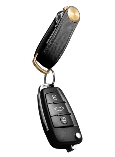 Skórzane etui organizer na klucze Orbitkey Key Organiser Pro Saffiano Leather - liquorice black