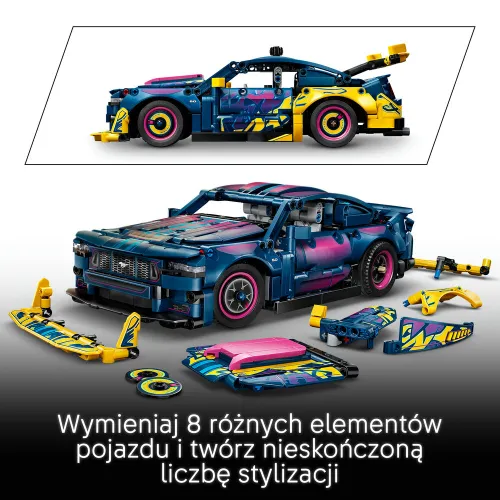 LEGO 42236 Technic: автомобиль Ford Mustang GT, набор блоков 10+