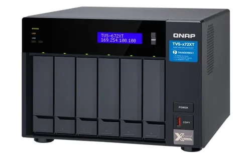 QNAP сервер нас ТВС-672xt-i3-8G 6x0HDD 8GB 4x3.1GHz 2xTB3