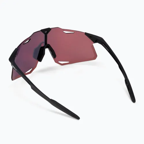 Okulary przeciwsłoneczne 100% Hypercraft matte black/hiper red multilayer mirror