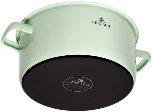 Zestaw garnków GERLACH Natur Enamel Pastelowa zieleń (6 elementów)