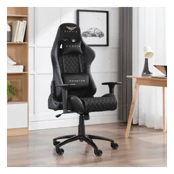 Fotel GAMVIS Phantom Large Czarny (złote elementy)