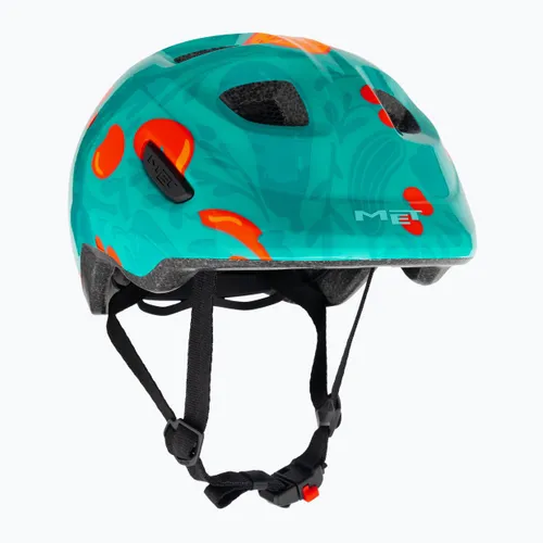 Kask rowerowy dziecięcy MET Hooray green fruit glossy