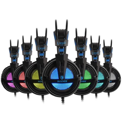 Sades Locust Plus 7.1 Surround czarno-niebieskie