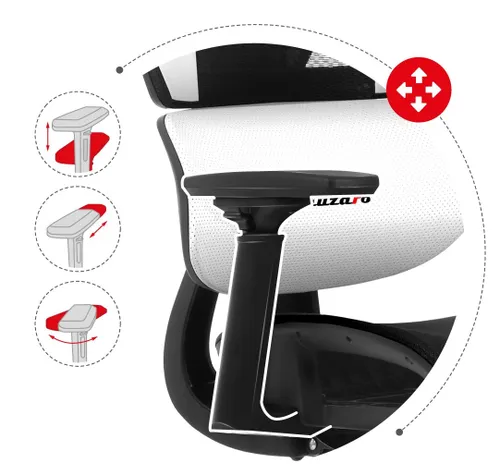 Fotel HUZARO Combat 8.0 Biały