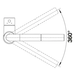 Bateria BLANCO Mila-S 526660 Czarny mat