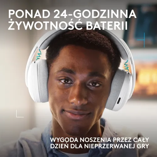 Słuchawki LOGITECH G325 Lightspeed Biały Bezprzewodowe, Nauszne