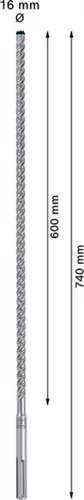 Wiertło udarowe 16x600x740mm Bosch EXPERT SDS max-8X