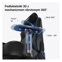 Fotel Anda Seat Phantom 4 L Pro Black Fabric Gamingowy do 100kg Tkanina Czarny