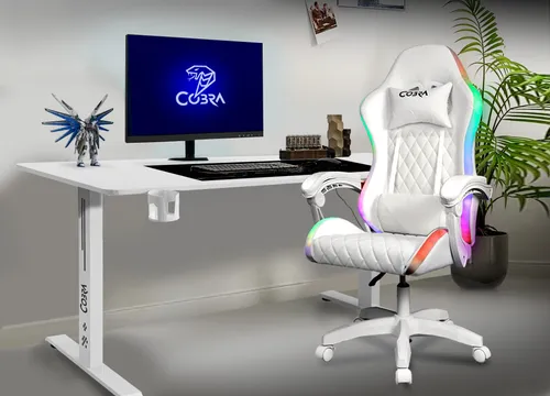 Biurko gamingowe COBRA Electra CRF16ELWH Biały