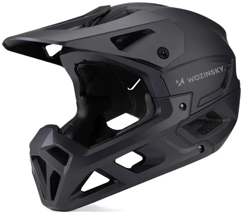 Kask rowerowy WOZINSKY HT-58CL Czarny Full Face MTB (rozmiar L)