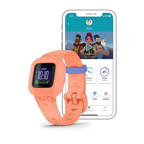 Smartband Garmin Vivofit jr. 3 Peach Leopard