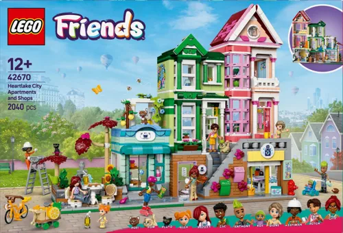 LEGO Klocki Friends 42670 Mieszkania i sklepy w mieście Heartlake