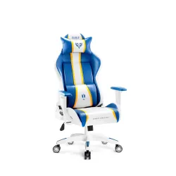 Fotel Diablo Chairs X-One 2.0 Small do 90kg Skóra ECO Biało-niebieski