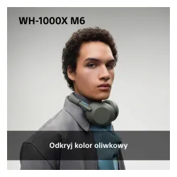 Słuchawki bezprzewodowe Sony WH-1000XM6 ANC Nauszne Bluetooth 5.3 Oliwkowy