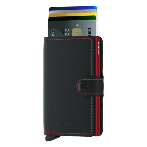 Portfelik RFID Miniwallet Secrid Matte - black/red