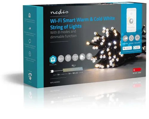 Lampki choinkowe LED NEDIS WIFILX01W50 5 m Sieciowe