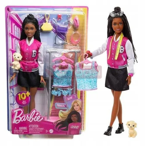 LALKA BARBIE BROOKLYN STYLISTKA zestaw z pieskiem HNK96