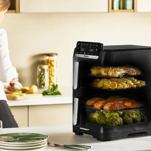 Air Fryer Frytkownica beztłuszczowa TEFAL EY7568E0 Easy Fry Stack 10l  z podwójnym koszem