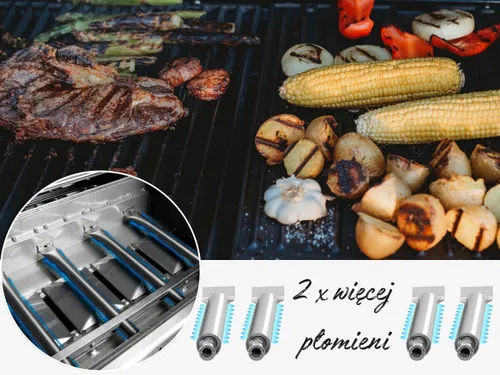 Grill gazowy BROIL KING Crown 480 Shadow Satyna 11.4 kW 65 x 44 cm