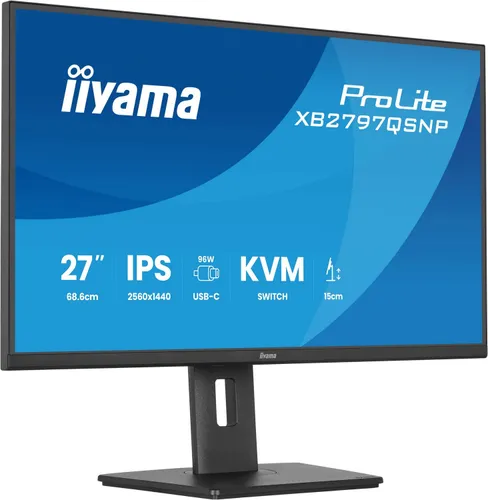 iiyama ProLite XB2797QSNP-B1 - 75Hz | QHD | IPS | 27'' | USB-C PD 96W | KVM | LAN