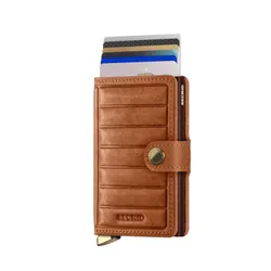 Кошелек Secrid Premium RFID Miniwallet Emboss Lines - коньяк