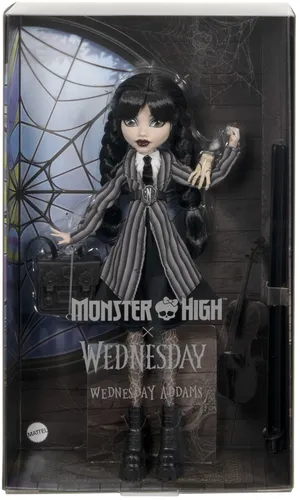 Lalka MONSTER HIGH X Wednesday Szkolny Mundurek HXJ04