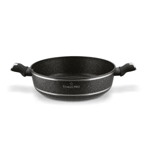 Patelnia na indukcję z pokrywką krótkie uchwyty Starke Pro Celebrity Marble 28 cm