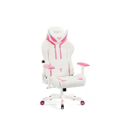 Fotel Diablo Chairs X-Ray 2.0 Small do 90kg Skóra ECO Biało-różowy
