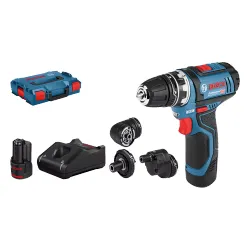 Bosch GSR 12V-15 FC Professional Akülü Matkap (+2 adet 2AH pil + Hızlı Şarj cihazı + Kılıf + kalemler)