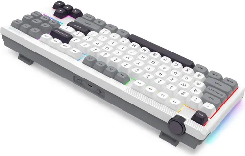 Klawiatura REDRAGON Otiim Pro K729WGB RGB Hot Swap Bullet QL Switch Biało-szary