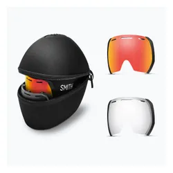 Kask rowerowy Smith Jetstream TT matte black/chromapop red mirror/clear