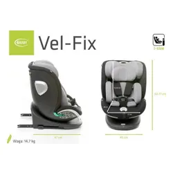 Araba koltuğu 4baby Vel-fix 0-36 kg ve-size black