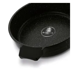 Patelnia głęboka na indukcję z pokrywką Starke Pro Brick Marble 28 cm