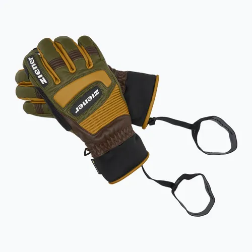 Rękawice narciarskie męskie ZIENER Guard GTX + Gore Grip PR alpine dark/brown