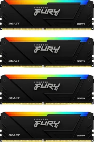 Pamięć RAM Kingston FURY Beast RGB DDR4 32GB (4 x 8GB) 3600 CL17 Czarny