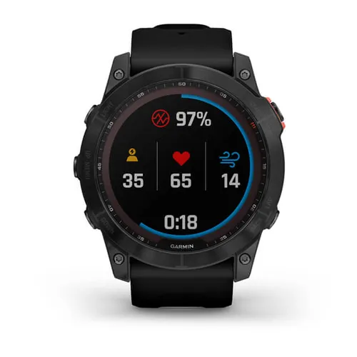 Смарт-часы Garmin FENIX 7X Solar серый с черным ремешком (010-02541-01)