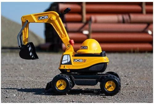 Jeździk Koparka Falk Jcb Digger Dla Dziecka 3-7 Lat Ruchoma Łyżka + Kask