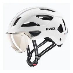 Kask rowerowy UVEX Stride Visor white matt/litemirror silver