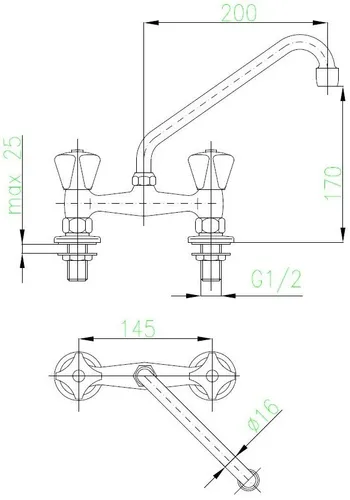 Bateria KFA ARMATURA Standard 301-510-00 Chrom