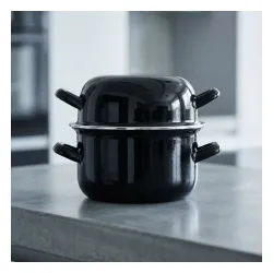 Garnek emaliowany do muli małż i owoców morza Tadar 2w1