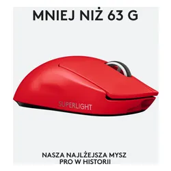 Mysz Logitech G Pro X Superlight Red (910-006784)