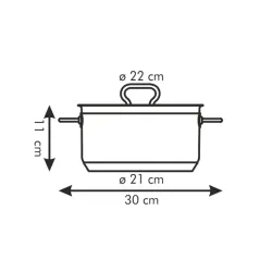 TESCOMA Home Profi niski 4 l - garnek ze stali nierdzewnej z pokrywką