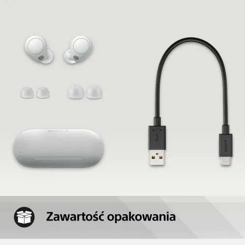 Słuchawki bezprzewodowe Sony WF-C700N Dokanałowe Bluetooth 5.2 Biały