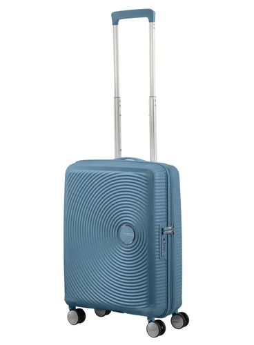 Walizka kabinowa American Tourister Soundbox EXP - stone blue